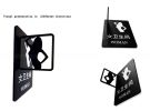 Women Bathroom Sign Office Building Wall Sign Double Sided Acrylic Sign for Shopping Mall