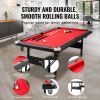 VEVOR Billiards Table, 7 ft Pool Table, Portable Foldable Space-Saving Table, Billiard Table Set Includes Balls, Cues, Chalks and Brush