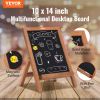 VEVOR Tabletop, Vintage Wooden Magnetic Chalk Board Freestanding Framed Memo Board