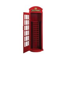Old English Telephone Booth Cue Holder