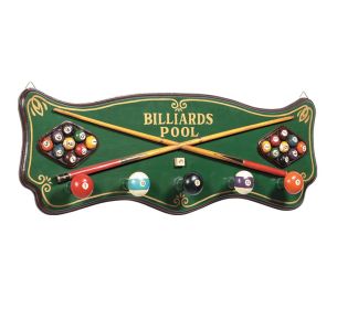 Pub Sign-Billiards Coat Rack