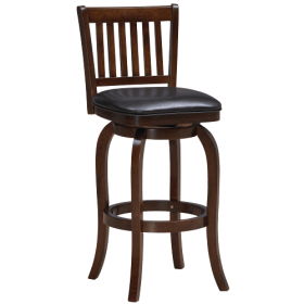Backed Barstool Square Seat (Style: CAPPUCCINO)