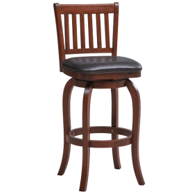 Backed Barstool Square Seat (Style: ENGLISH TUDOR)
