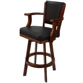 Swivel Barstool With Arms (Style: ENGLISH TUDOR)