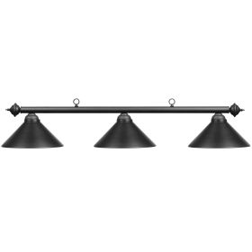 54" 3Lt Billiard Light (Style: MATTE BLK/MB)