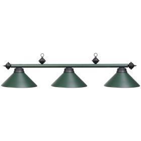 54" 3Lt Billiard Light (Style: MATTE GREEN)