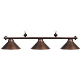 54" 3Lt Billiard Light (Style: OIL RUBBED BROZE)