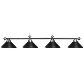 78" 4 Lt Billiard Light (Style: MATTE BLK/ ST)