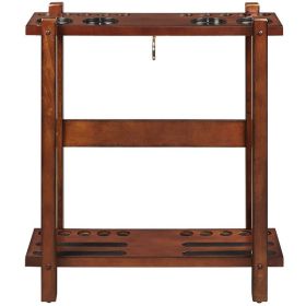 Straight Floor Cue Rack (Style: CHESTNUT)