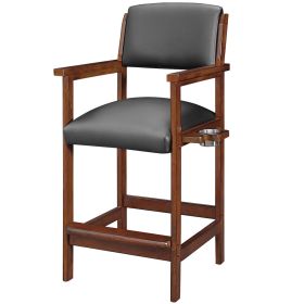 Pub-Bar Chair with Cup Holder (Style: CHESTNUT)