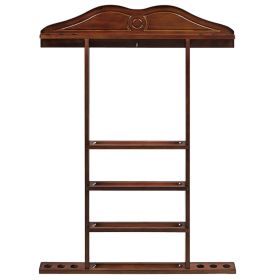 Wall Cue Rack (Style: CHESTNUT)